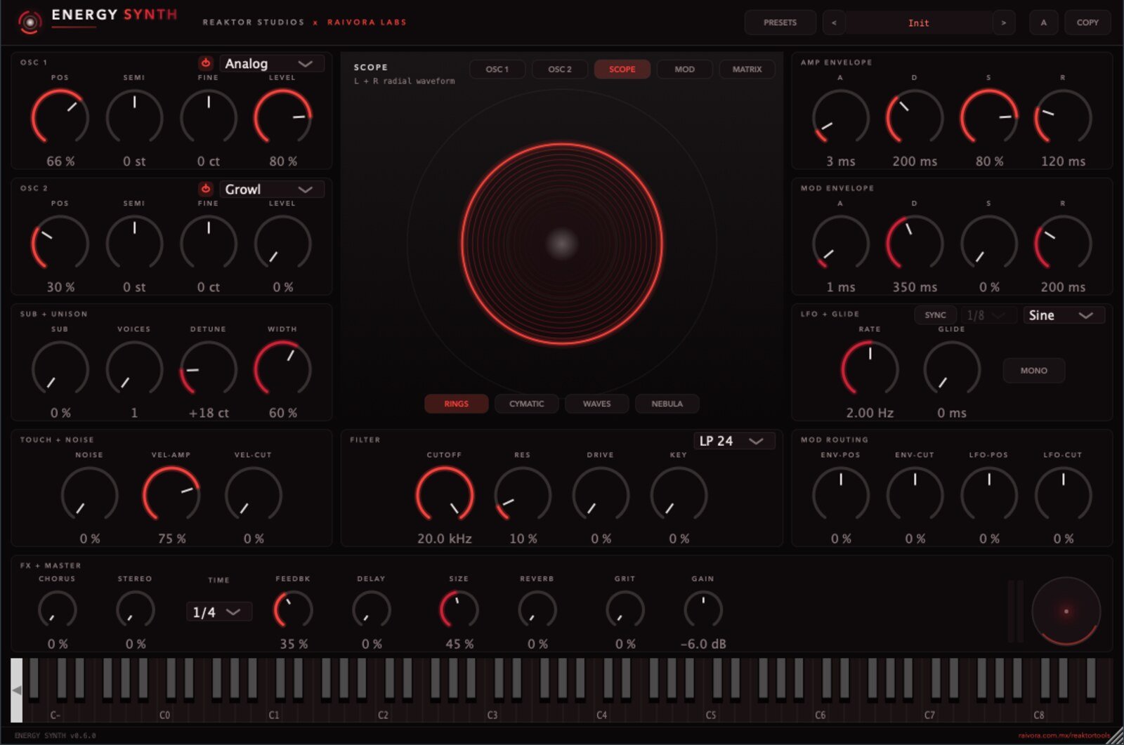 Energy Synth — sintetizador wavetable
